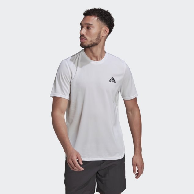 Camiseta Adidas Aeroready Diseñada Para El Movimiento Blanca