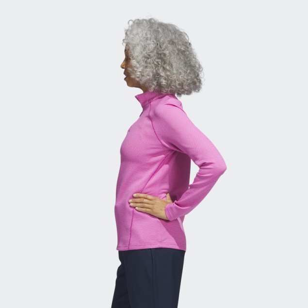 Jersey De Golf Con Cremallera 1/4 Fucsia Adidas