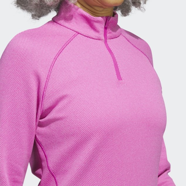 Jersey De Golf Con Cremallera 1/4 Fucsia Adidas