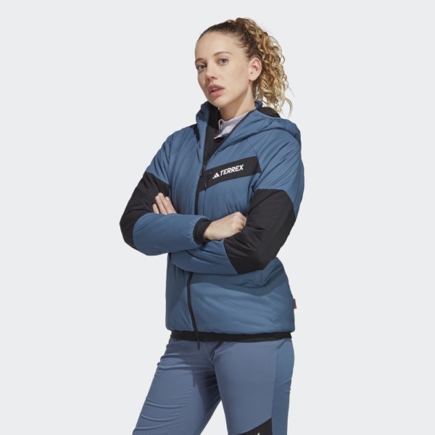 Chaqueta Con Capucha Steel Terrex Techrock Stretch Primaloft Adidas