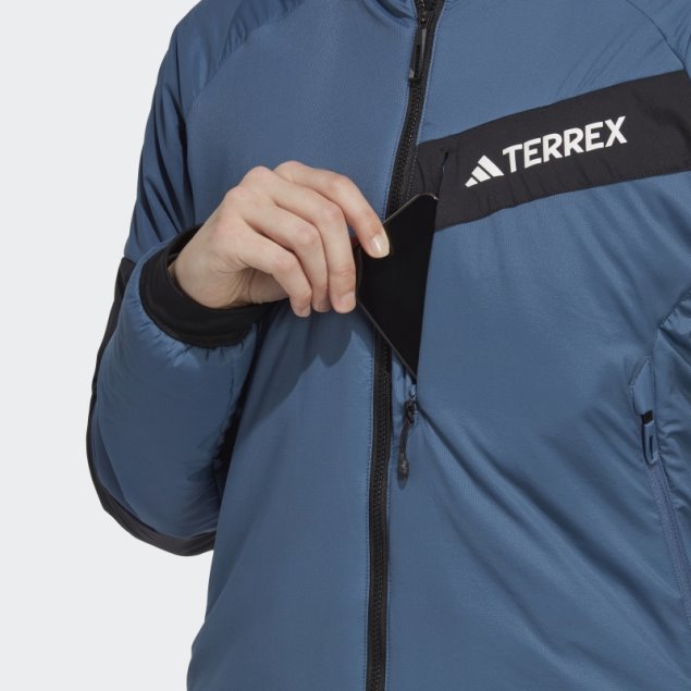 Chaqueta Con Capucha Steel Terrex Techrock Stretch Primaloft Adidas