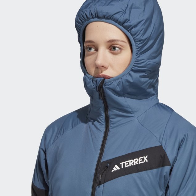 Chaqueta Con Capucha Steel Terrex Techrock Stretch Primaloft Adidas