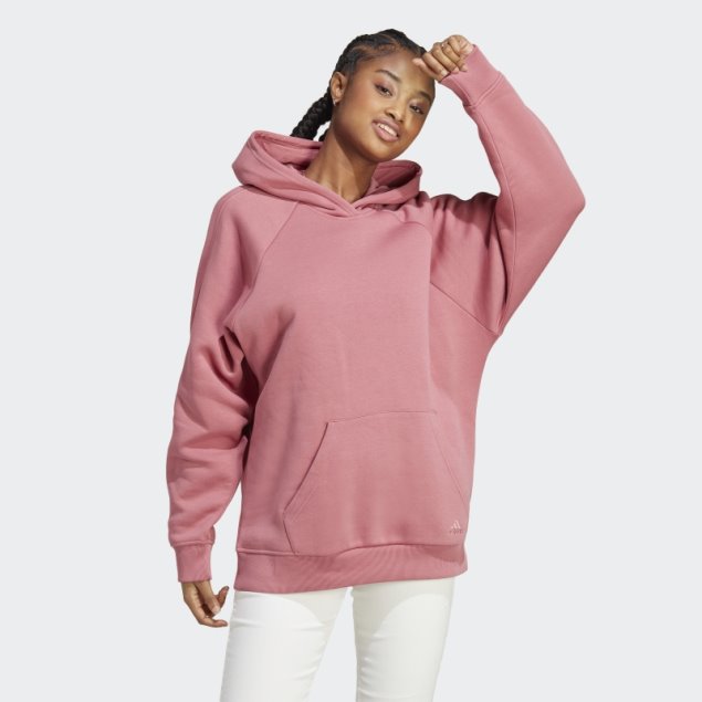 All Szn Fleece Boyfriend Hoodie Adidas Rosa