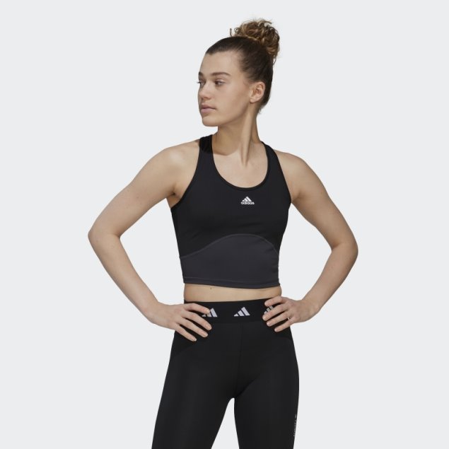 Camiseta Negra Adidas Aeroready Train Hiit Crop Top