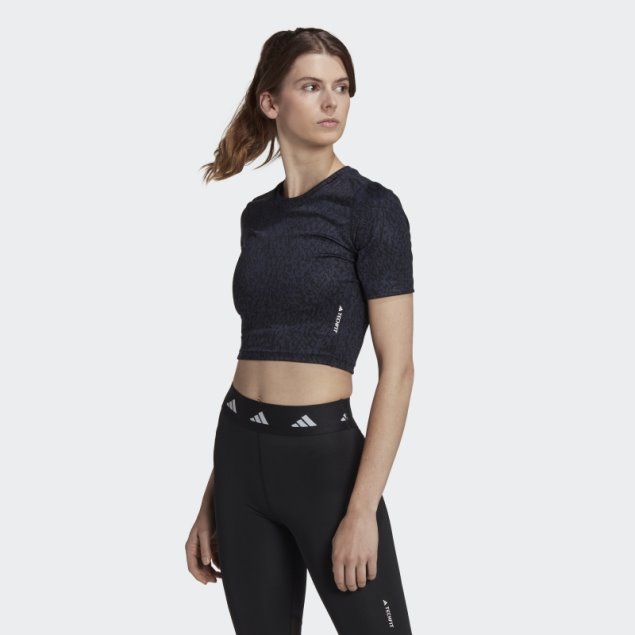Top Corto De Entrenamiento Con Estampado Ink Techfit Adidas