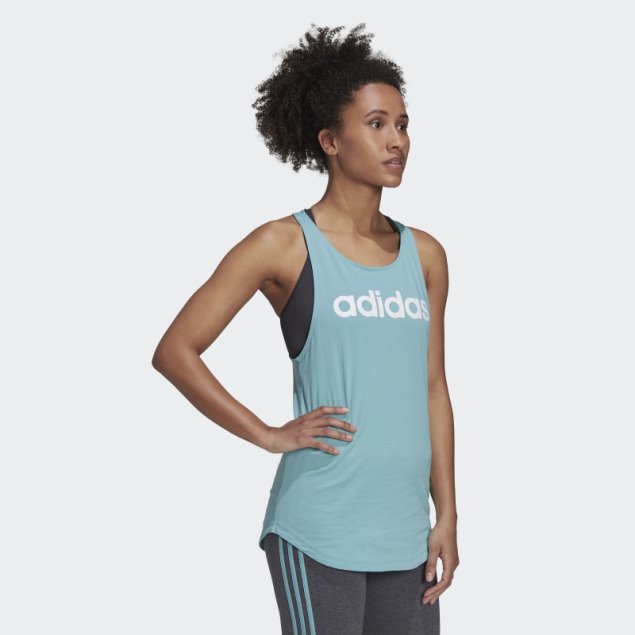 Camiseta Sin Mangas Adidas Mint Ton Essentials Con Logo Suelto