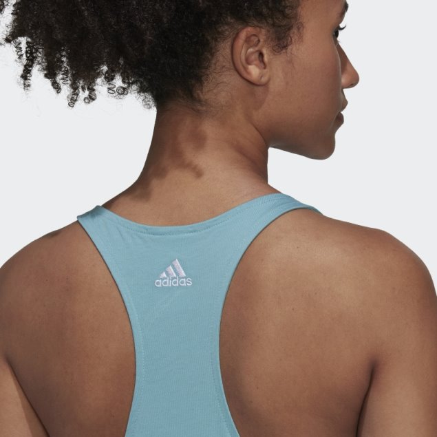 Camiseta Sin Mangas Adidas Mint Ton Essentials Con Logo Suelto