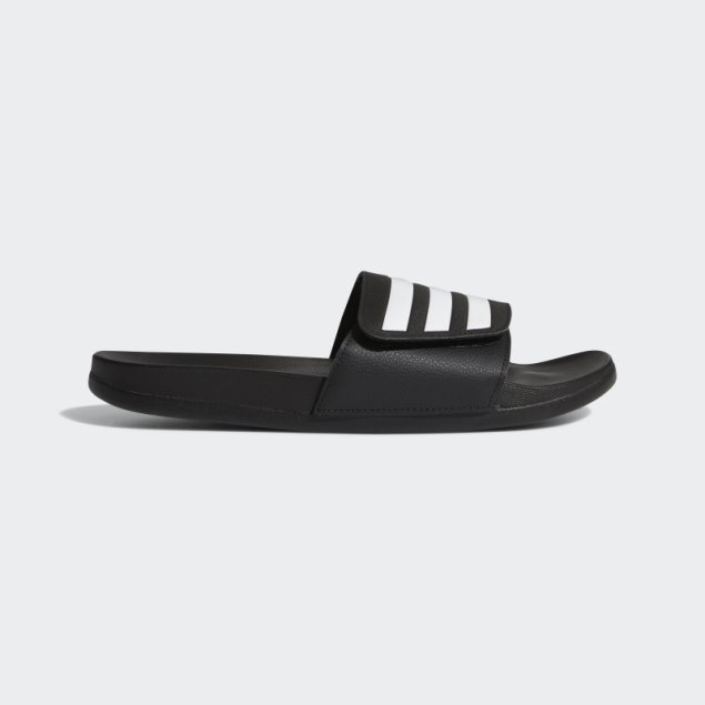 Chanclas De Vendaje Ajustables Adilette Comfort En Negro De Adidas