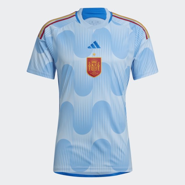 Camiseta Adidas España 22 Segunda Equipación Azul Brillo