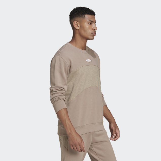 Adidas Marron Tiza R.y.v. Sudadera Básica Con Cuello Redondo