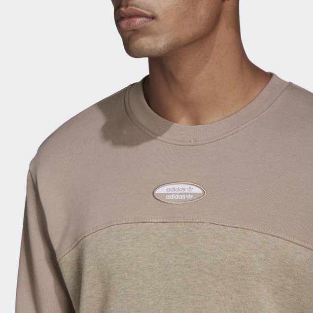 Adidas Marron Tiza R.y.v. Sudadera Básica Con Cuello Redondo