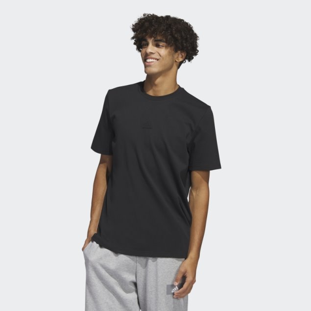 Camiseta De Manga Corta Con Gráfico De Iconos Del Futuro Adidas Moda Negra