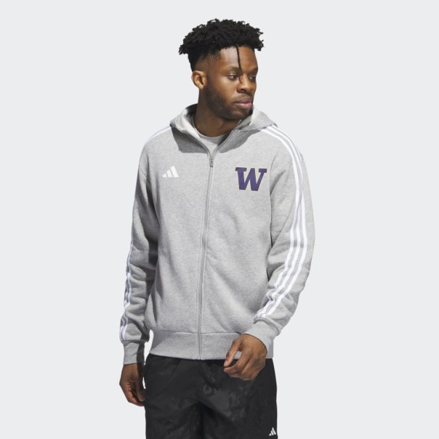 Sudadera Gris Con Cremallera Completa Huskies Adidas