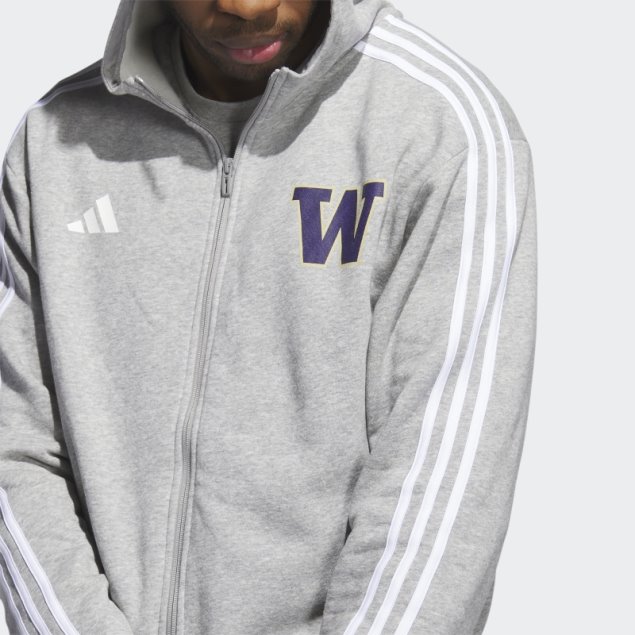 Sudadera Gris Con Cremallera Completa Huskies Adidas