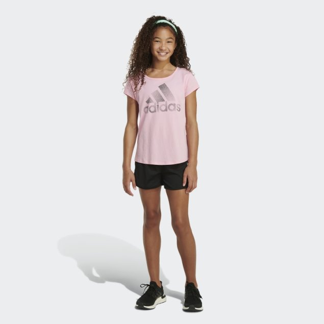 Pantalones Cortos De Malla De Rayas Adidas Negro