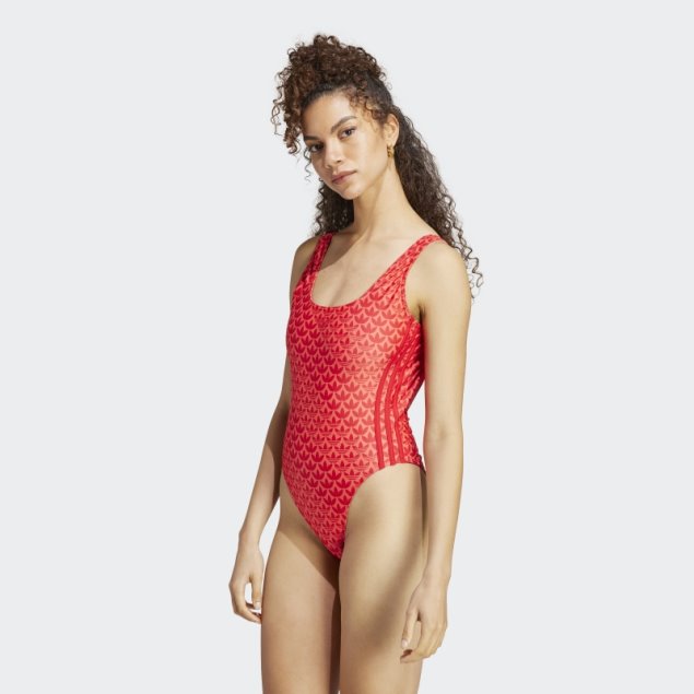 Bañador Adidas Originals Monogram 3 Rayas Escarlata