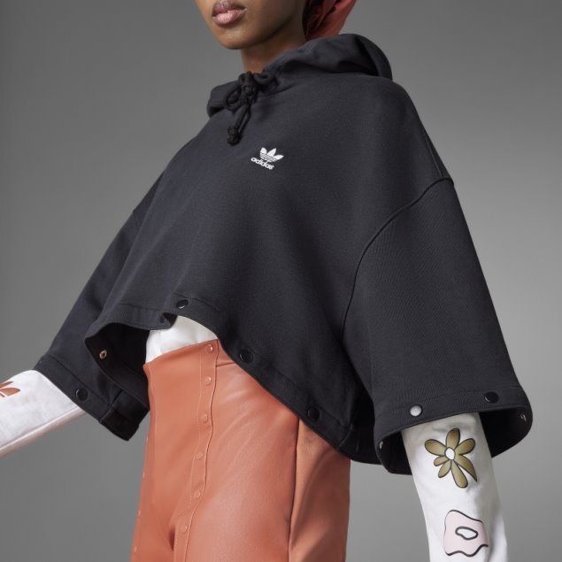 Adidas Sudadera Con Capucha Negra Always Original Con Botones A Presión