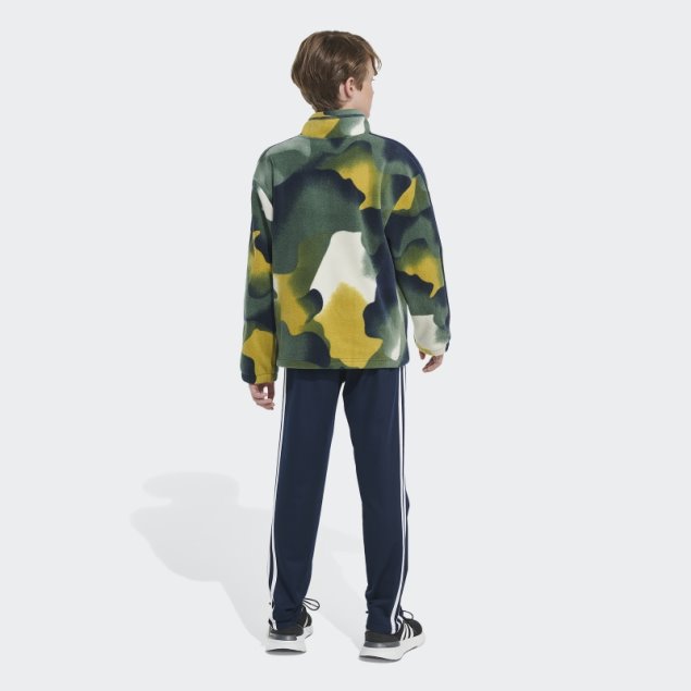 Sudadera Con Capucha De Forro Polar Verde óxido Con Media Cremallera Adidas