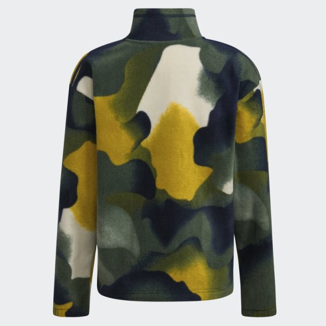 Sudadera Con Capucha De Forro Polar Verde óxido Con Media Cremallera Adidas