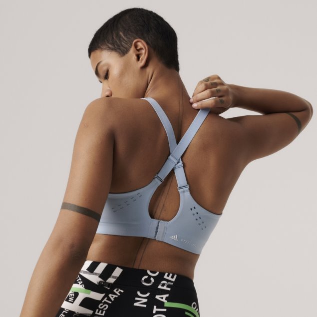 Sujetador Deportivo Adidas By Stella Mccartney Truepace High Support Gris Ceniza