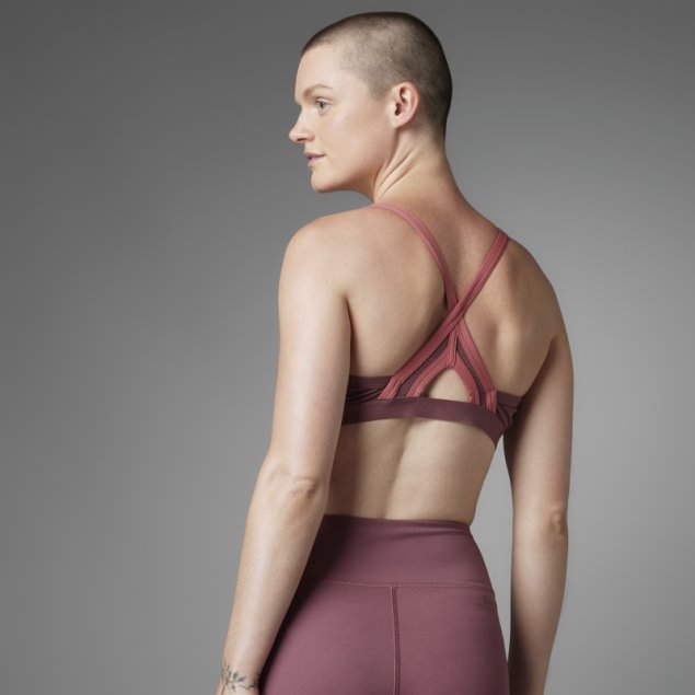 Sujetador De Sujeción Ligera Adidas Authentic Balance Yoga En Color Burdeos