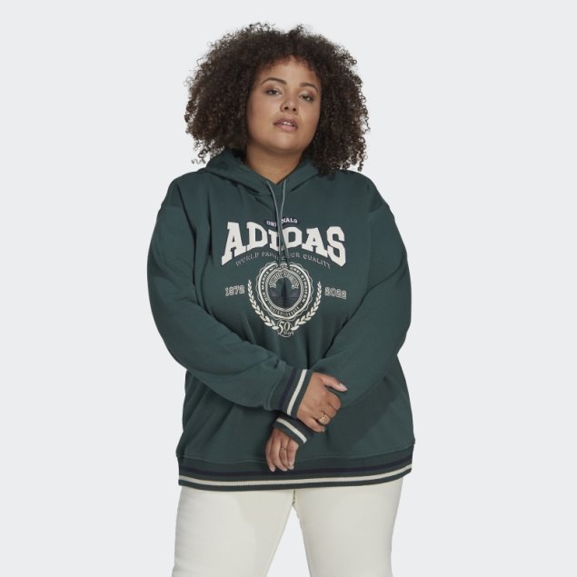 Verde Mineral Adidas Originals Clase De 72 Sudadera Con Capucha (talla Grande) Caliente