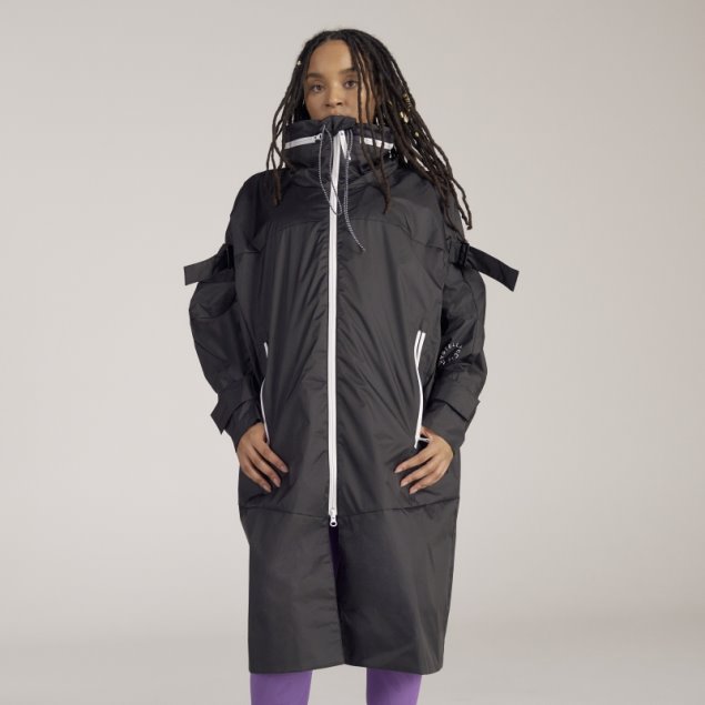 Parka Larga Negra Adidas By Stella Mccartney