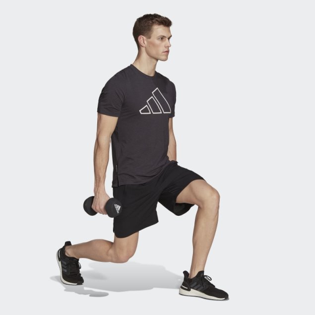 Camiseta De Entrenamiento Con 3 Barras Adidas Train Icons Negra