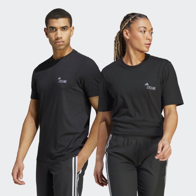 Camiseta Con Gráfico De Ciclismo (género Neutro) Negra Adidas