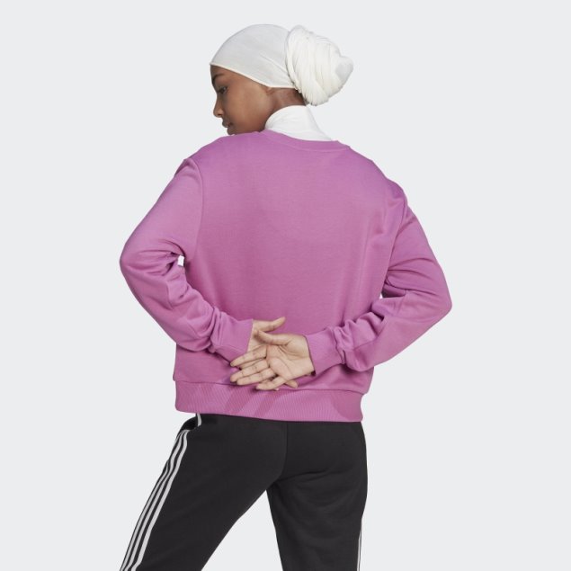 Adidas Essentials Logo Sudadera Suelta Lila