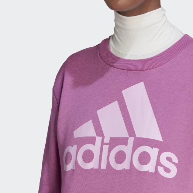 Adidas Essentials Logo Sudadera Suelta Lila