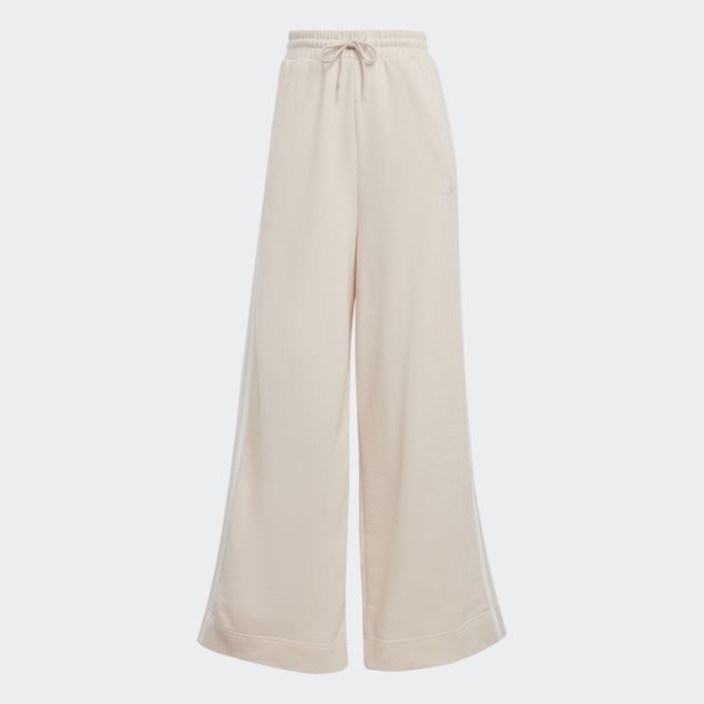 Pantalón Ancho Essentials De 3 Rayas French Terry Cuarzo Adidas