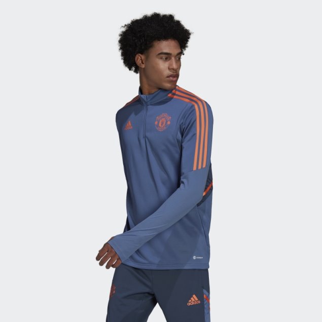 Manchester United Condivo 22 Camiseta De Entrenamiento Adidas Azul