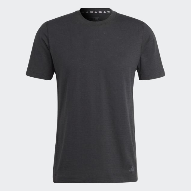 Elegante Camiseta De Entrenamiento De Yoga Adidas Negra