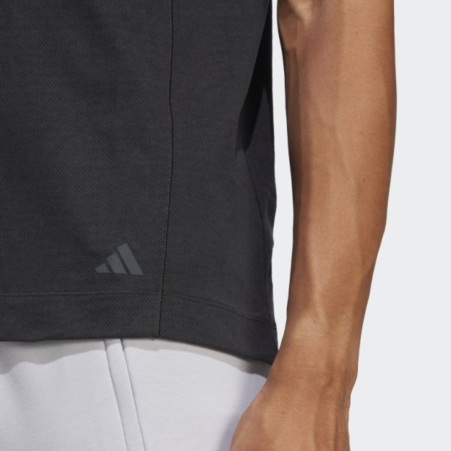 Elegante Camiseta De Entrenamiento De Yoga Adidas Negra