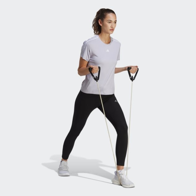 Camiseta Aeroready Train Essentials 3 Rayas Plata Amanecer Adidas