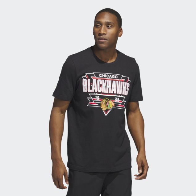 Camiseta Blackhawks Playmaker Negro Adidas