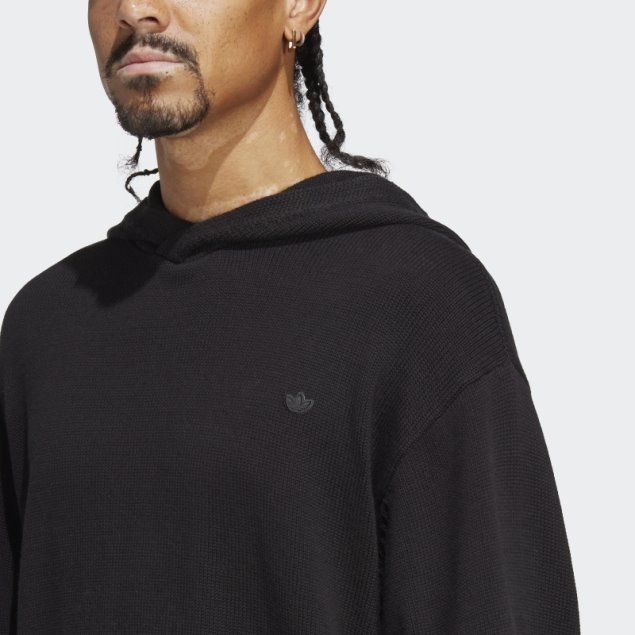 Sudadera Premium Essentials Knit Negra Adidas