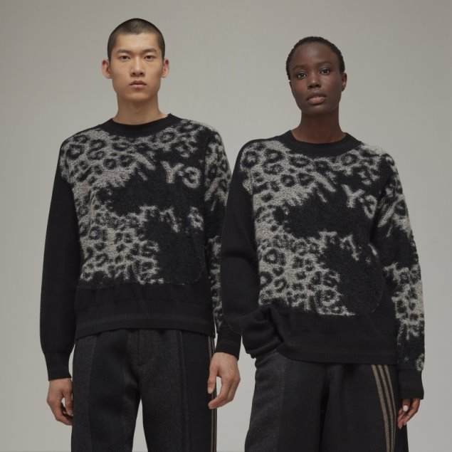 Sudadera Adidas Y-3 De Punto Con Estampado De Leopardo