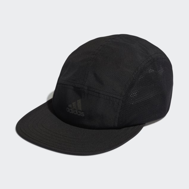 Gorra De Corredor Reflectante De Cinco Paneles Aeroready Adidas Negra