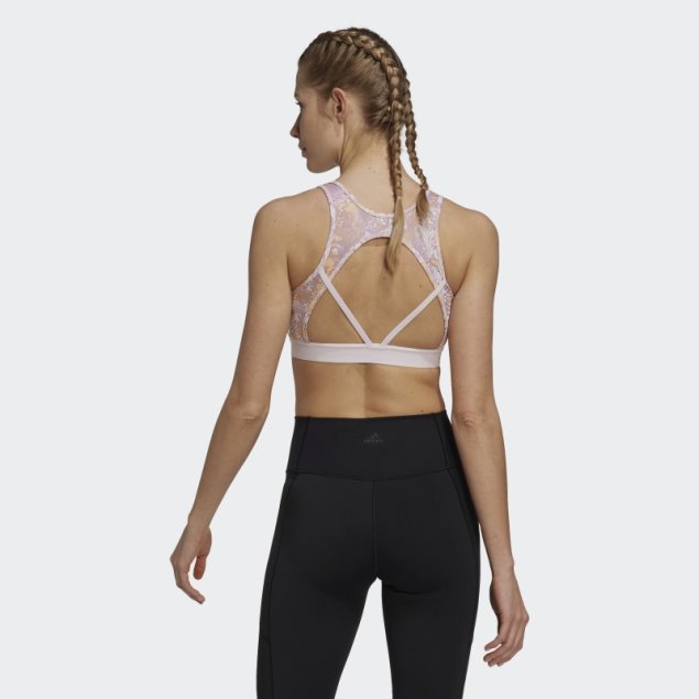 Sujetador Deportivo Hyperglam AeroReady De Sujeción Ligera Multicolor Adidas