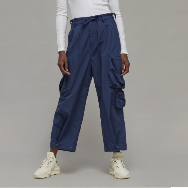 Adidas Y-3 Pantalones De Nailon Arrugado Con Puños