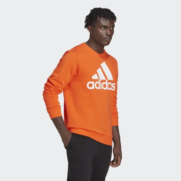 Sudadera Con Logo Grande Essentials Adidas Naranja