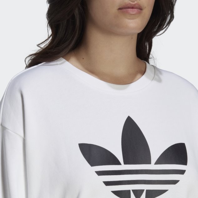 Sudadera Con Capucha Trefoil (tallas Grandes) Adidas Blanco