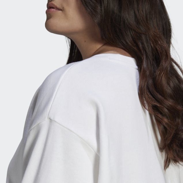 Sudadera Con Capucha Trefoil (tallas Grandes) Adidas Blanco