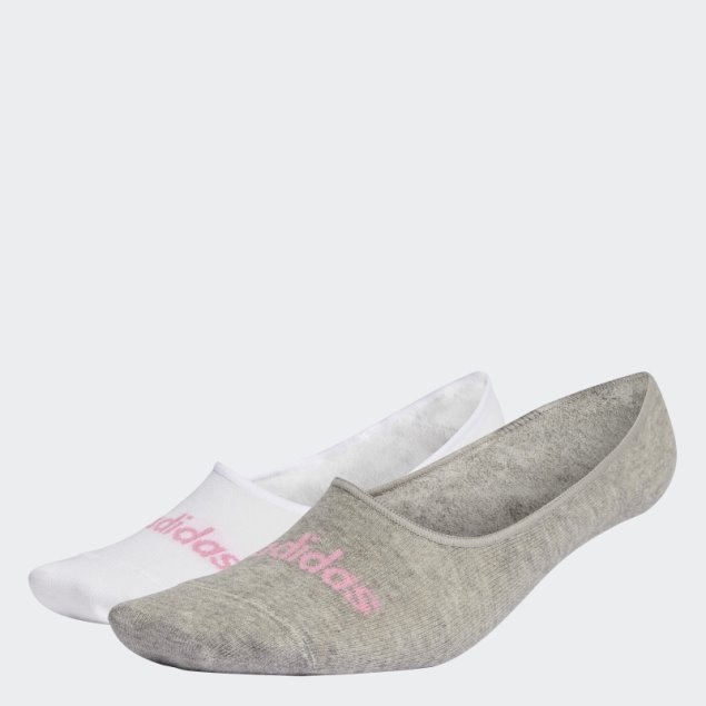 Adidas Thin Linear Ballerina Calcetines 2 Pares Blanco