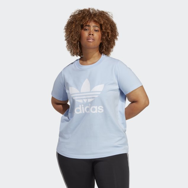 Camiseta Adidas Adicolor Classics Trefoil Azul Amanecer (talla Grande)