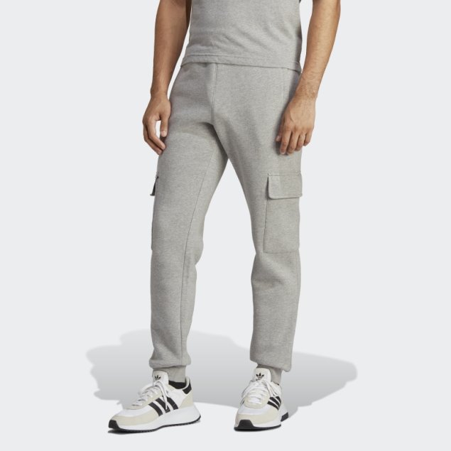 Pantalones Cargo Adidas Trefoil Essentials Gris Medio