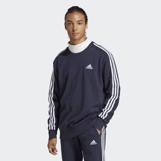Sudadera Essentials French Terry 3 Rayas Tinta Adidas