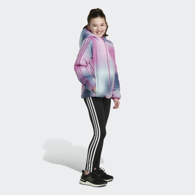 Chamarra Acolchada Con Estampado Clásico Adidas Lila